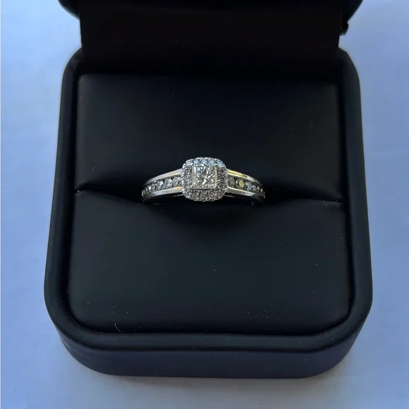 WG Halo Engagement Ring